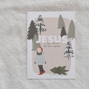 Weihnachtskarte einzeln 5er 10er  | Jesus is the reason Advent Weihnachtspost Grußkarte | ArtNr.: PK312025