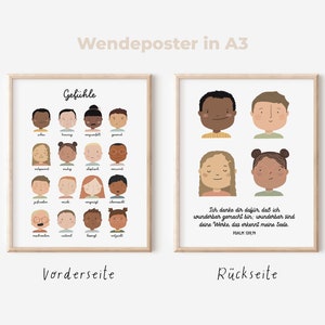 Wendeposter A3 Gefühle Bibelvers | Gesichter Emotionen Lernposter Gespräche mit Kindern Mimik  Klassenzimmer Kinderzimmer | ArtNr.: WP102025