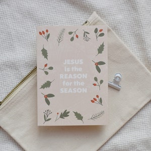 Weihnachtskarte Klappkarte einzeln 5er 10er  | Jesus is the reason Advent Weihnachtspost Grußkarte | ArtNr.: PK322025