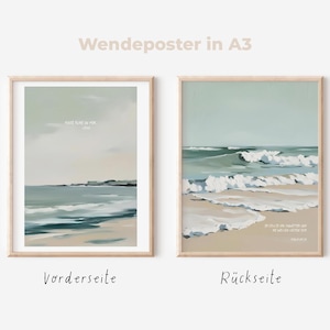 Wendeposter A4 A3 Meer Jesus Ruhe | Bauernhof christliche Kinderposter Taufgeschenk Poster Doppelposter Tiere Ermutigung | ArtNr.: WP012025
