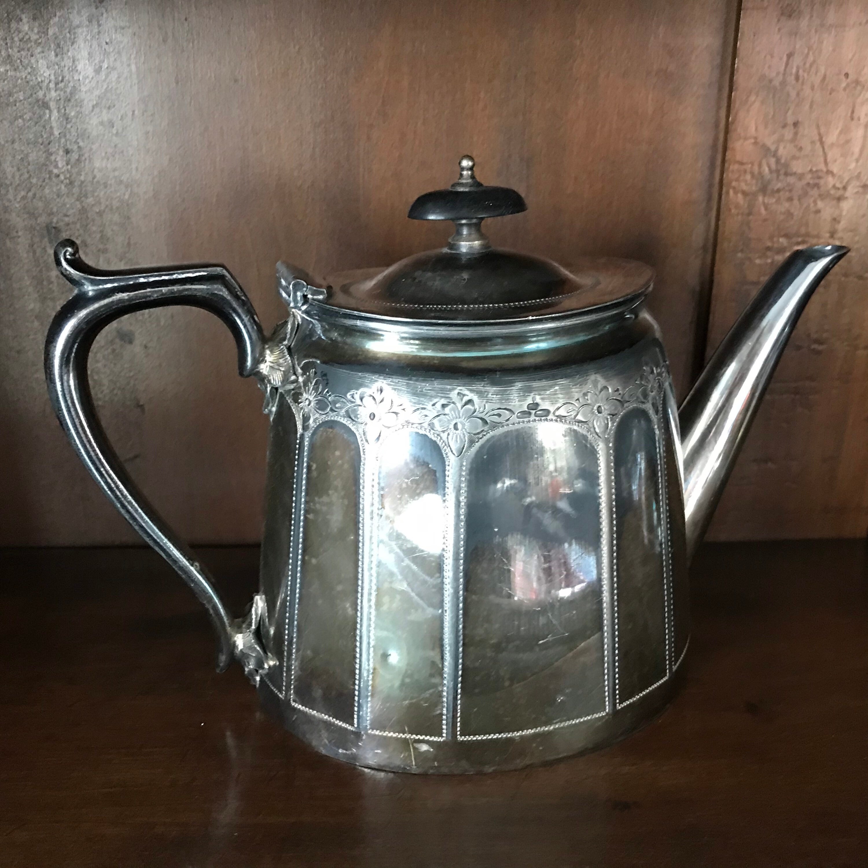 Silver plated EPBM engraved teapot milk creamer & sugar bowl Etsy