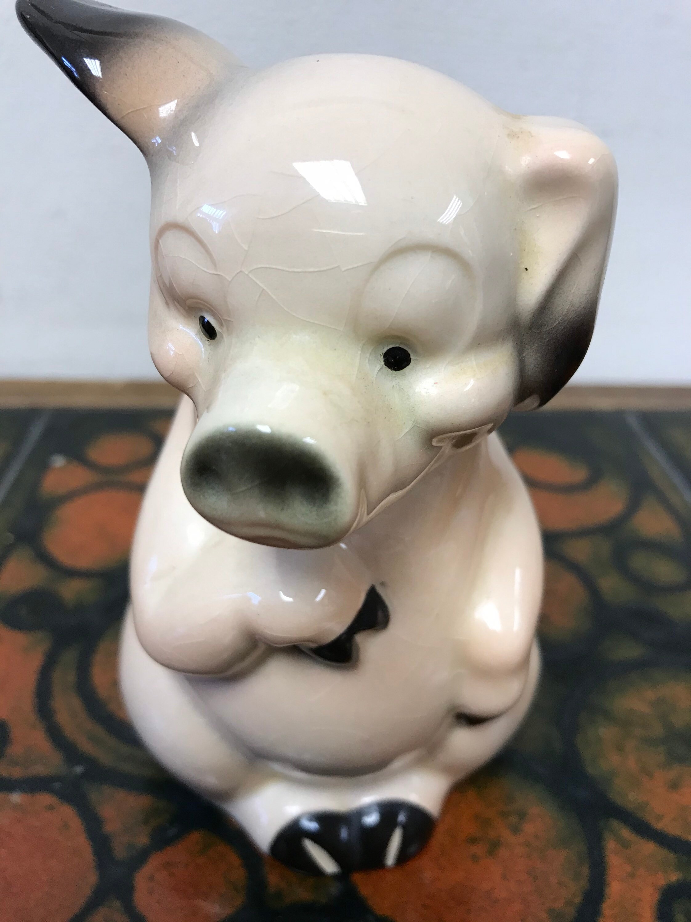 A rare W Goebel ceramic piggy bank from W Germany. Etsy