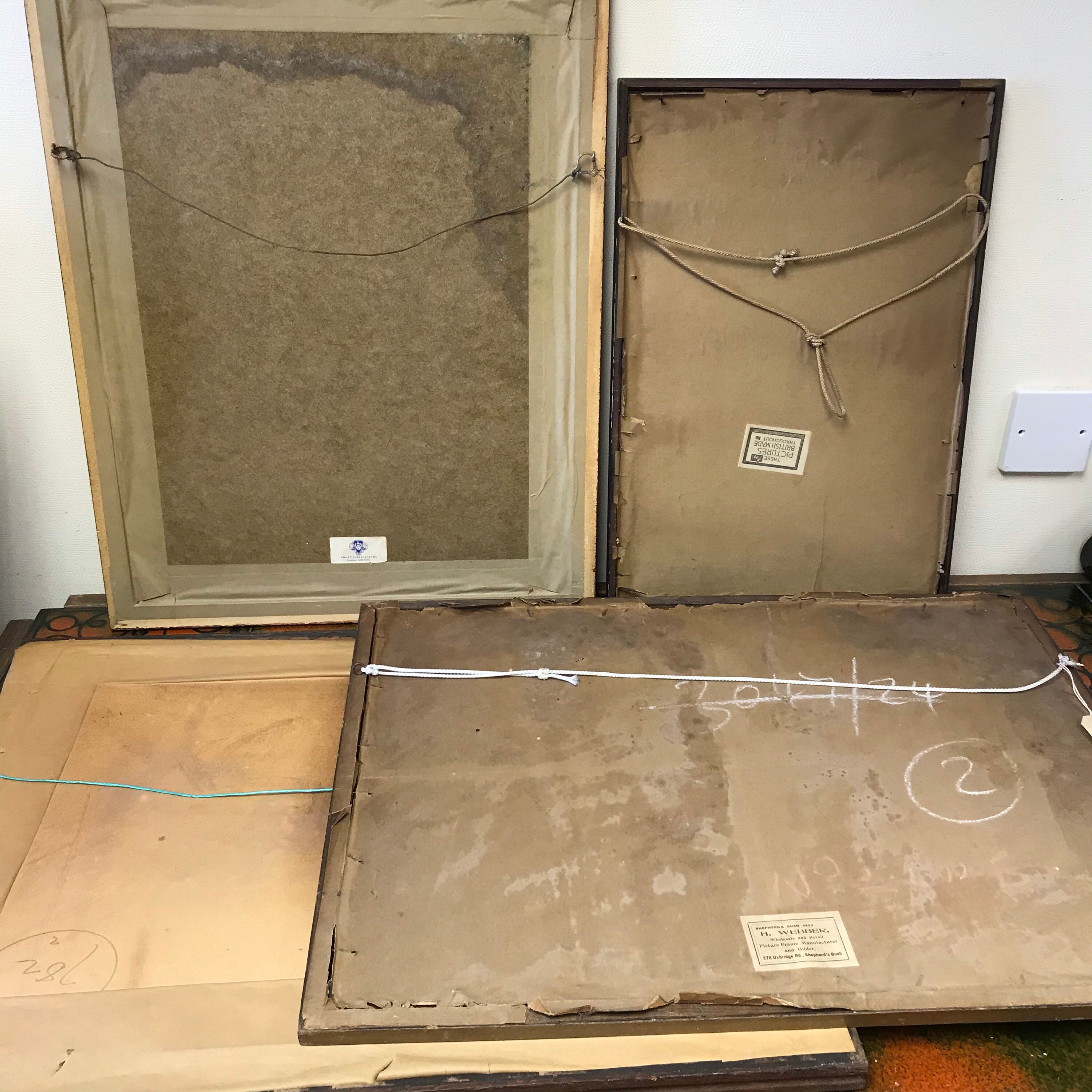 Collection job lot 4 wooden photo frames picture art artist Etsy