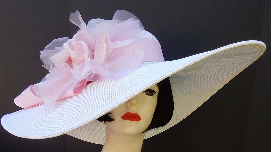 White, Pink, Derby, Wedding, Easter Hat - Etsy display picture 3