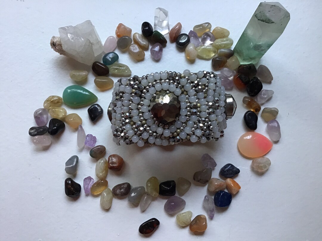 Grey String Bracelet Handmade With Milky Crystal Quartz and Etsy