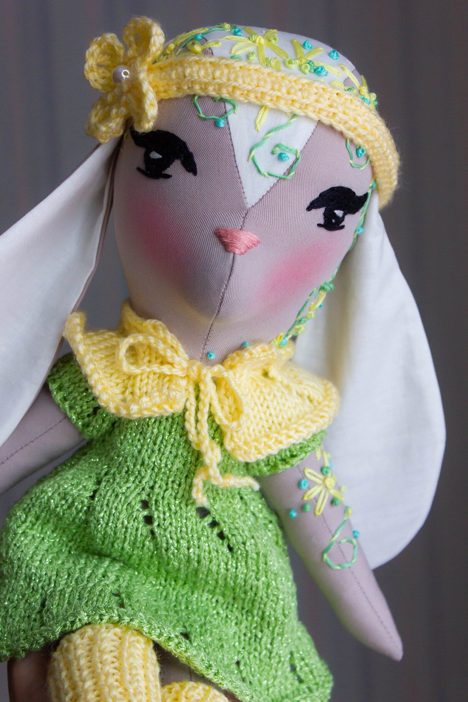 Handmade rabbit doll Heirloom doll OOAK bunny Etsy