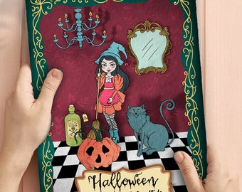 Halloween Coloring Book Pages | Coloring pages For Kids and Toddlers | Digital Download | Printable Handdrawn coloring book