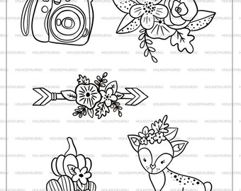 Tender autumn digital stamps mini-set 1