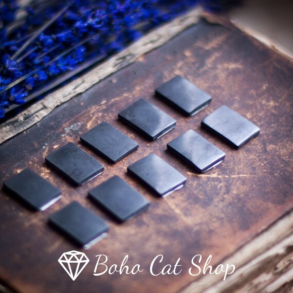Set of 5 rectangle shungite phone plates for EMF protection WHOLESALE