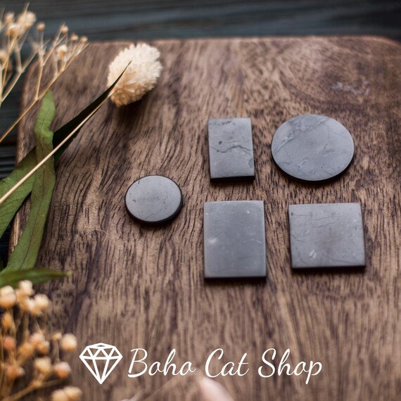 Set of 5 rectangle shungite phone plates for EMF protection WHOLESALE