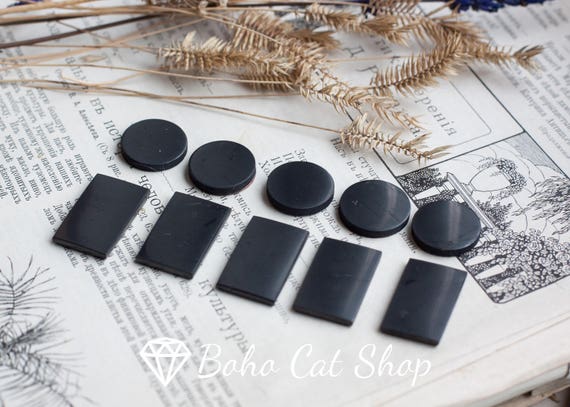 Set of 5 rectangle shungite phone plates for EMF protection WHOLESALE
