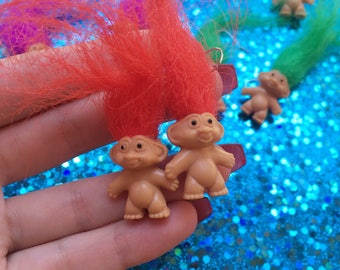 Troll Puppe Ohrringe / / Vintage 90er Jahre