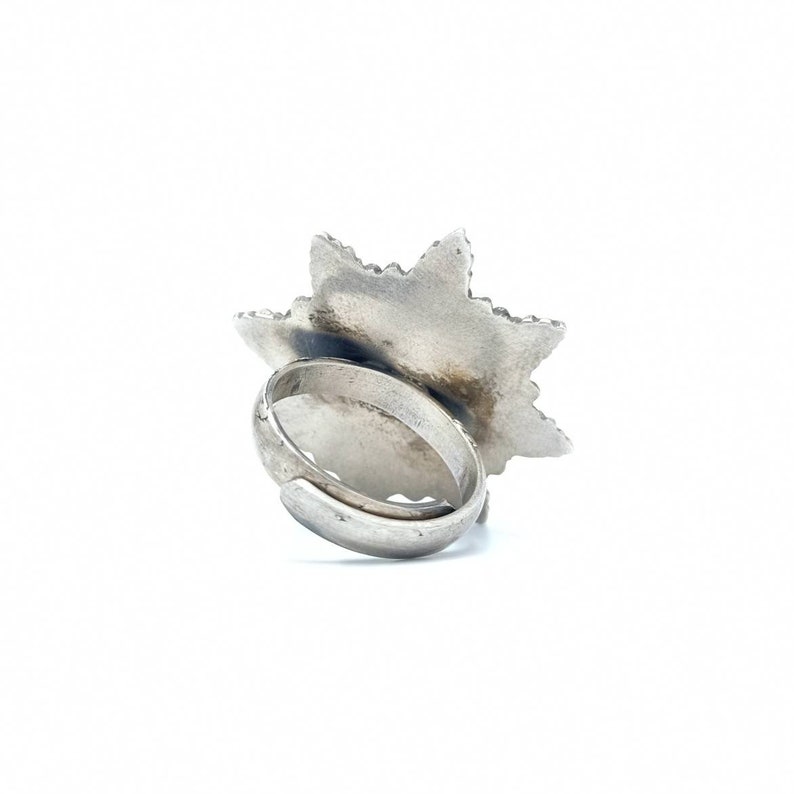 Floral Ring in sterling silver Statement peice Gift for her Party wear Antique jewellery