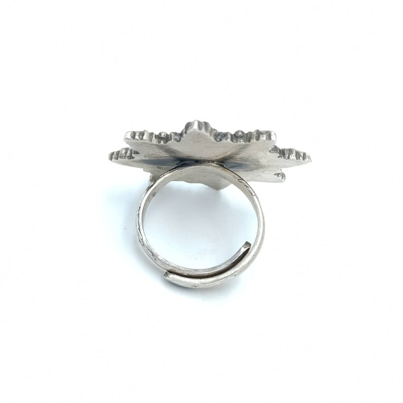 Floral Ring in sterling silver Statement peice Gift for her Party wear Antique jewellery