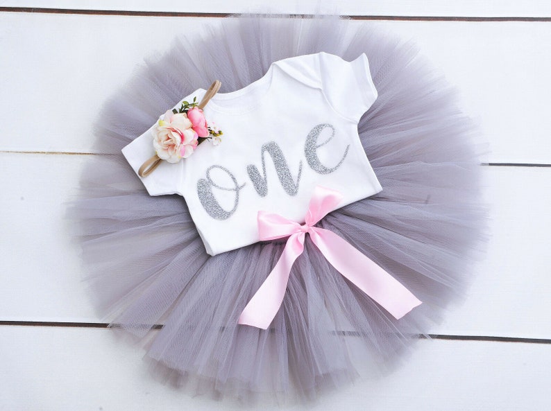 baby girl first 1st birthday outfit tutu cake smash photo shoot party dress hat