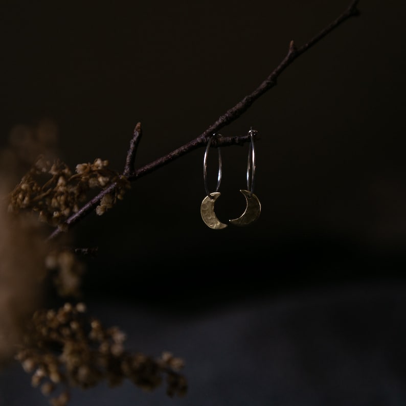 Orecchini Luna Saturno blu Argento 925 / Silver earrings Star Moon Saturn blue