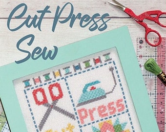 Cut Press Sew Cross Stitch Pattern | Lori Holt of Bee in my Bonnet with It's Sew Emma #ISE-462