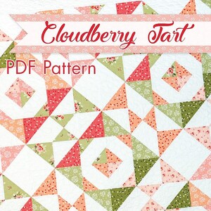 Cloudberry Tart Downloadable PDF Quilt Pattern by It&#39;s Sew Emma