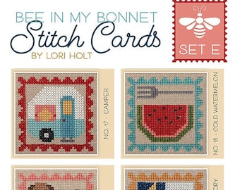 Bee in My Bonnet Stitch Cards Set E by Lori Holt of Bee in my Bonnet with It's Sew Emma #ISE-419