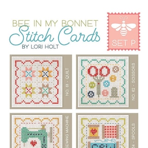 Bee in My Bonnet Stitch Cards Set P door Lori Holt of Bee in my Bonnet with It's Sew Emma #ISE-4011