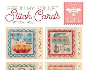 Bee in My Bonnet Stitch Cards Set L de Lori Holt de Bee in my Bonnet con It's Sew Emma #ISE-463