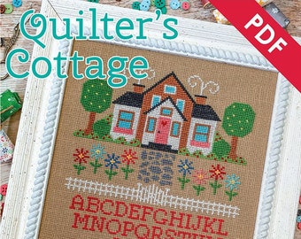 Patrón de punto de cruz PDF descargable de Quilter's Cottage por Lori Holt de Bee in my Bonnet con It's Sew Emma