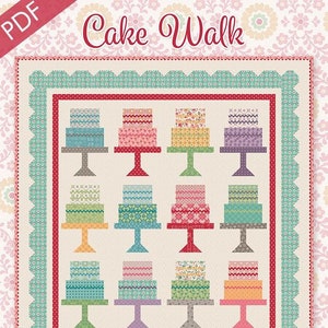 Cake Walk Downloadable PDF Quilt Pattern by Lori Holt of Bee in my Bonnet for It&#39;s Sew Emma