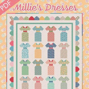 Millie&#39;s Dresses Downloadable PDF Quilt Pattern by Lori Holt of Bee in my Bonnet for It&#39;s Sew Emma