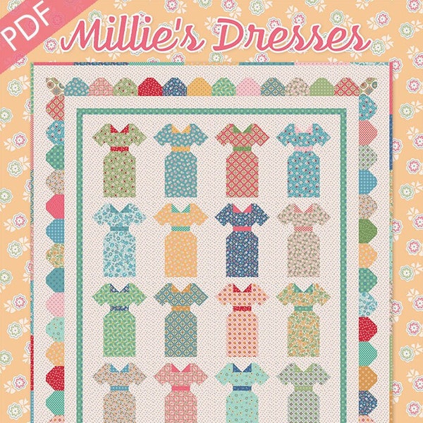 Millie's Dresses Modèle de courtepointe PDF téléchargeable par Lori Holt de Bee in my Bonnet pour It's Sew Emma