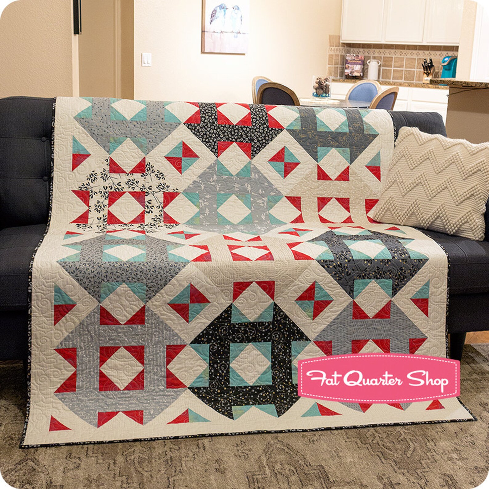 Cranberries and Mistletoe Downloadable PDF Quilt Pattern by Etsy