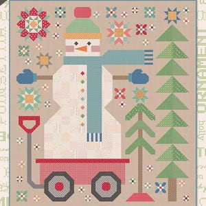 The Quilted Snowman Downloadable PDF Quilt Pattern by Lori Holt of Bee in my Bonnet for It&#39;s Sew Emma