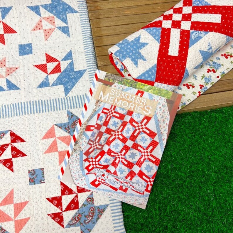 Summer Memories Quilt & Cross Stitch Book by Susan Ache for Etsy Australia