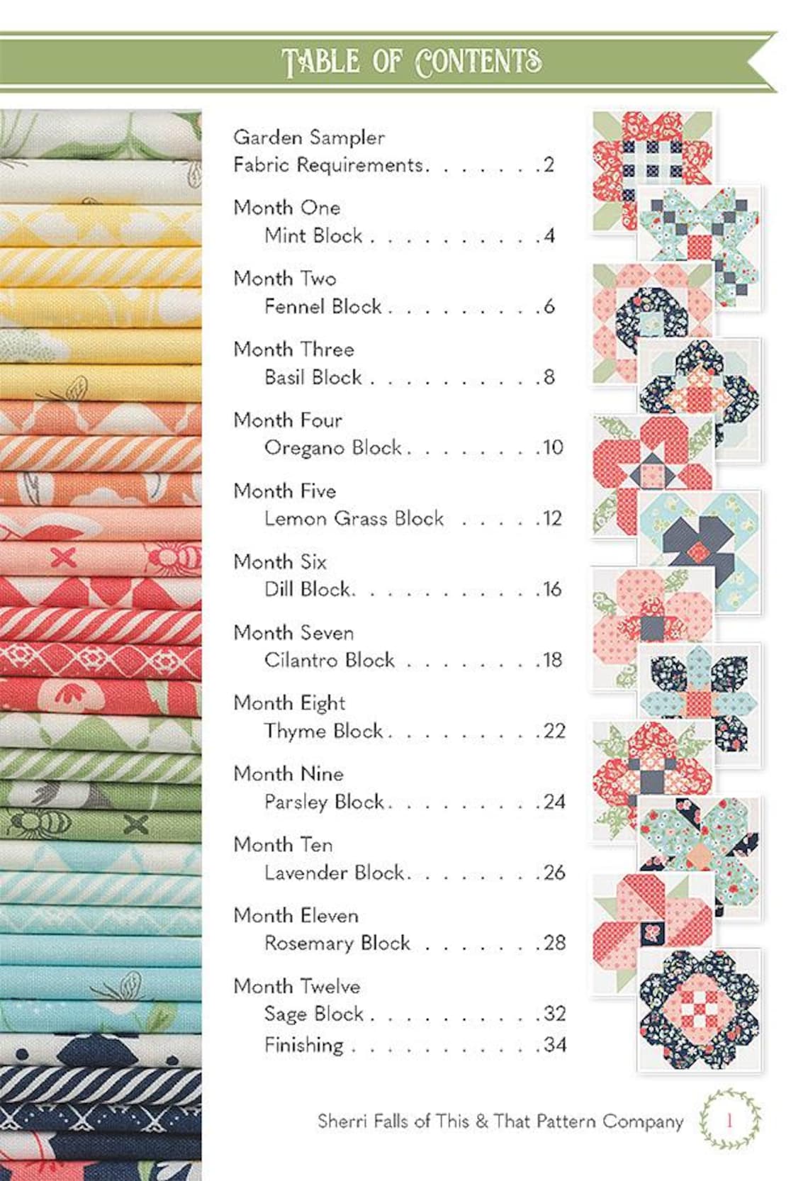 Garden Sampler Block of the Month Downloadable PDF Quilting Ebook by ...