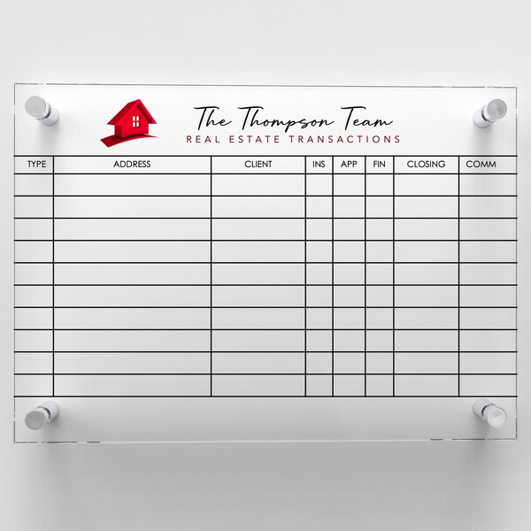 Realtor Whiteboard Etsy