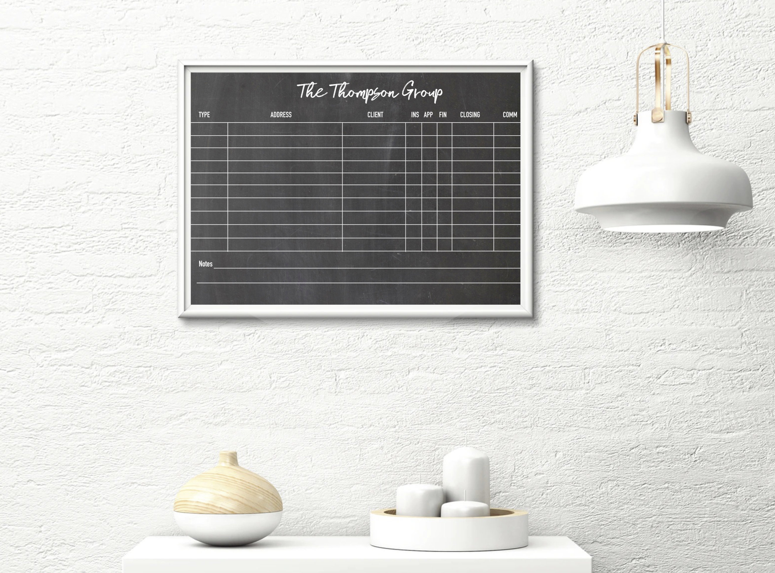 CUSTOMIZABLE Real Estate Sales Pipeline Chalkboard Print/dry Erase