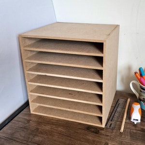 Estantería compacta de madera resistente de 20 cm x 20 cm para almacenamiento de arte, tamaño personalizado disponible, ENTREGA GRATUITA en Reino Unido continental