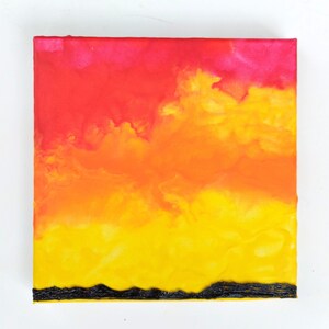 El Distrito de los Lagos del Eden Valley Wax Painting 8&quot; x 8&quot;