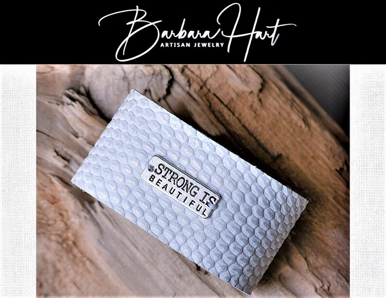 White Leather Cuff Bracelet Etsy