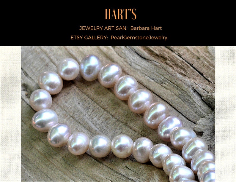 Pink Cultured Pearl Strand Necklace Silk Hand Knotted 9.5mm JLRTPM image 2