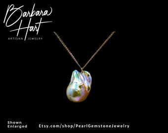 Baroque Pearl 14K GF Pendant Necklace