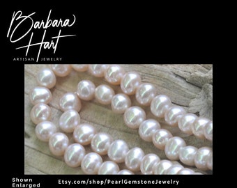 Pink Cultured Pearl Strand Necklace Silk Hand Knotted JLRT