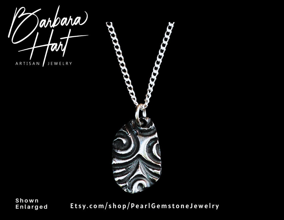 Fine Silver Pendant Necklace on Sterling Silver Chain Handmade Etsy