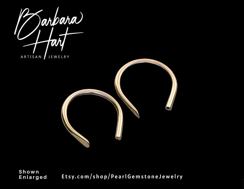14K Gold Hoop Earrings Mini Half Inch Sold As A Pair image 1