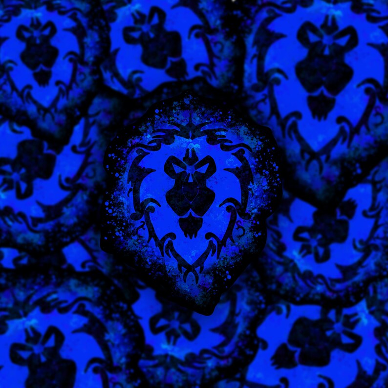 World of Warcraft Alliance Splatter Paint 3v3 Vinyl Sticker
