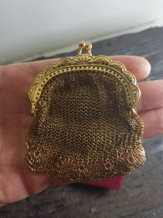 antique metal coin purse