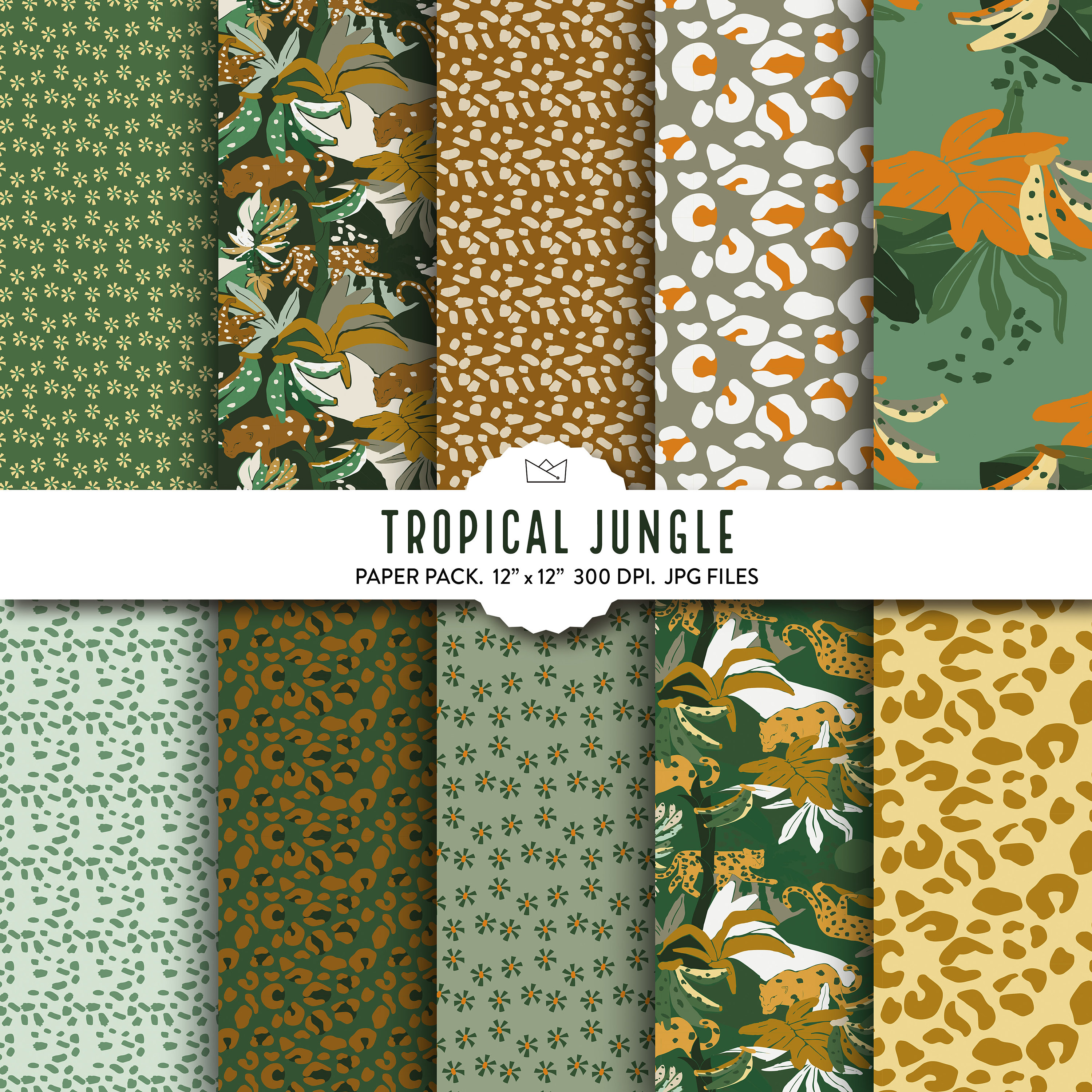 Jungle Digital Paper Animal Wrapping Paper Jungle Pattern Etsy Canada