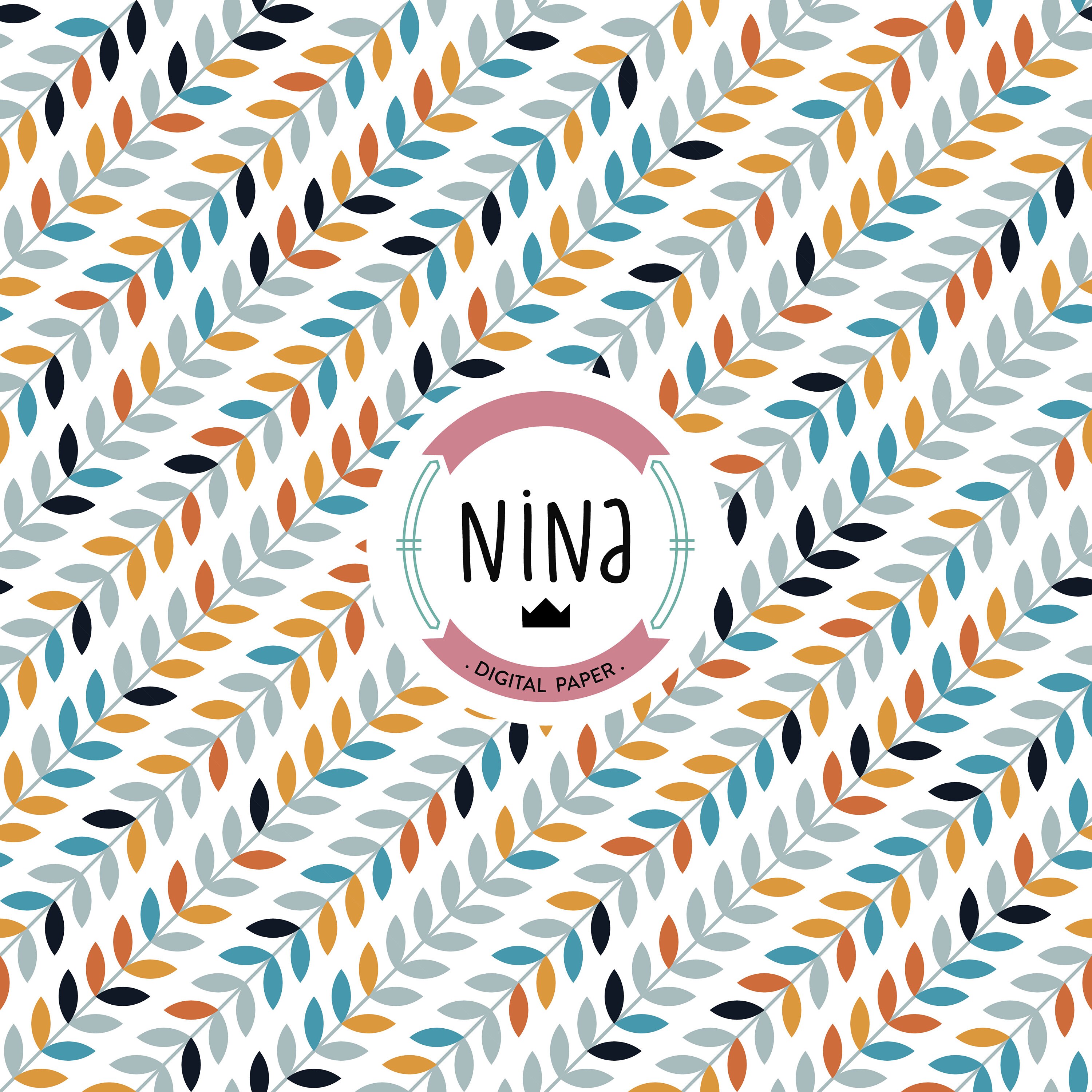 Scandinavian Digital Paper Nordic Wrapping Paper Scandi Etsy