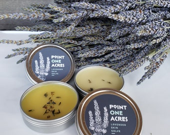 Organic lavender skin salve / balm. Luxury for rough or tender skin! Jojoba or sweet almond oil base, your choice!