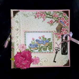 Pre-made Scrapbook Album-Birds and Blooms