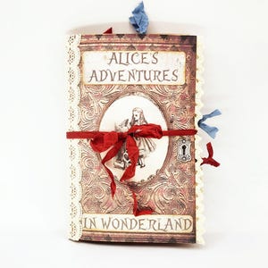 Alice in Wonderland Vintage Style Junk Journal, Pocket Junk Journal,  Scrapbook Shabby Chic Diary